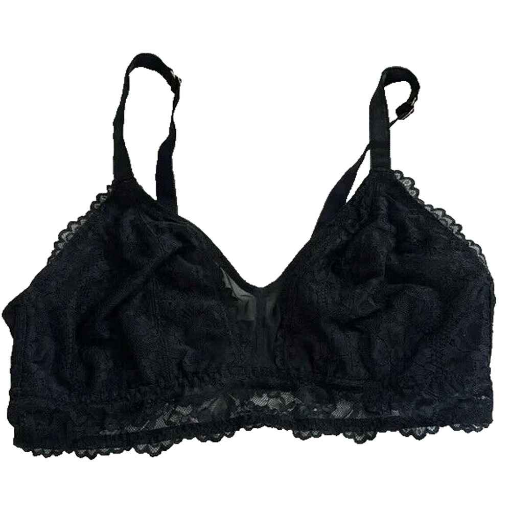 Women's Black Bra Size 32B Lace Bra No Wire Adaptable Savage X Fenty ada…